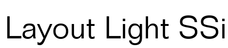 Layout Light SSi Font Image