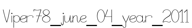 Viper78_june_04_year_2011 Font Image