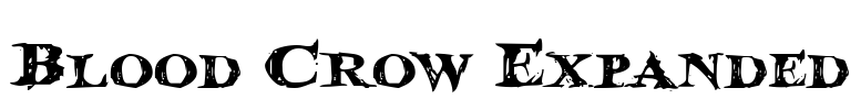 Blood Crow Expanded Font Image