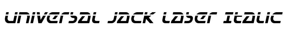Universal Jack Laser Italic Font Image