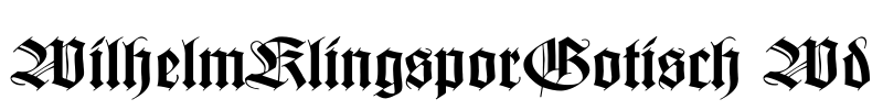 WilhelmKlingsporGotisch Wd Font Image