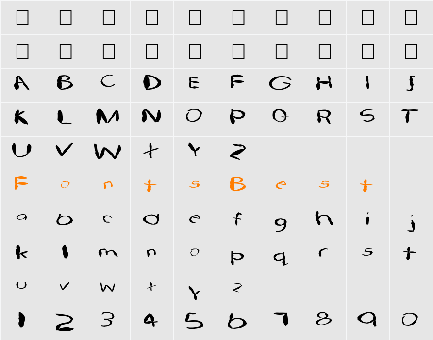 FZ HAND 22 MANGLED EX Character Map