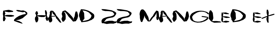 FZ HAND 22 MANGLED EX Font Image