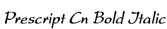 Prescript Cn Bold Italic