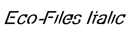 Eco-Files Italic Font Image