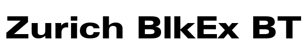 Zurich BlkEx BT Font Image