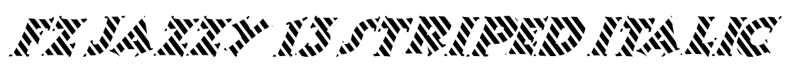FZ JAZZY 13 STRIPED ITALIC Font Image
