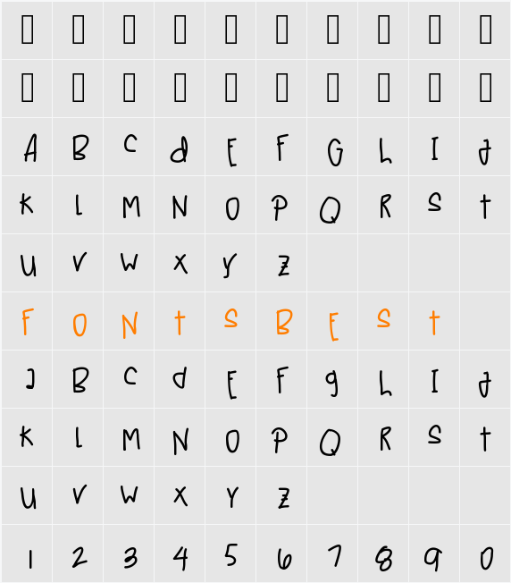 JunesPluto Character Map
