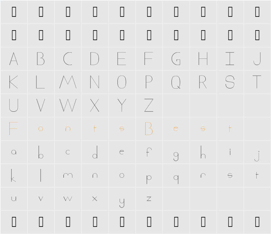 Xack Character Map