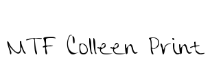 MTF Colleen Print Font Image