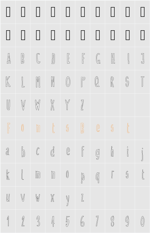 Doozy Character Map