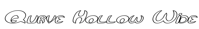 Qurve Hollow Wide Font Image