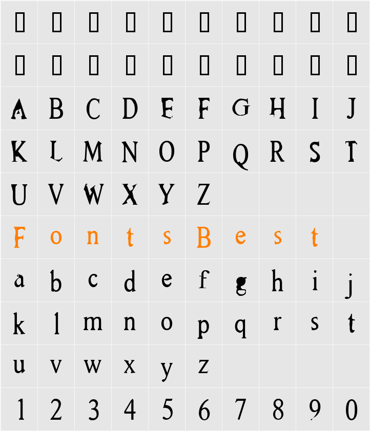 Collide 10v Character Map
