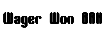 Wager Won BRK Font Image
