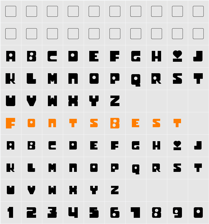 Utonium Character Map