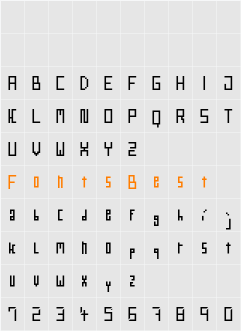 webPixel Character Map