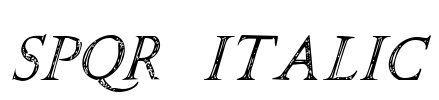 SPQR Italic Font Image