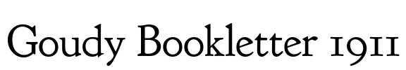 Goudy Bookletter 1911 Font Image