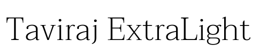 Taviraj ExtraLight Font Image