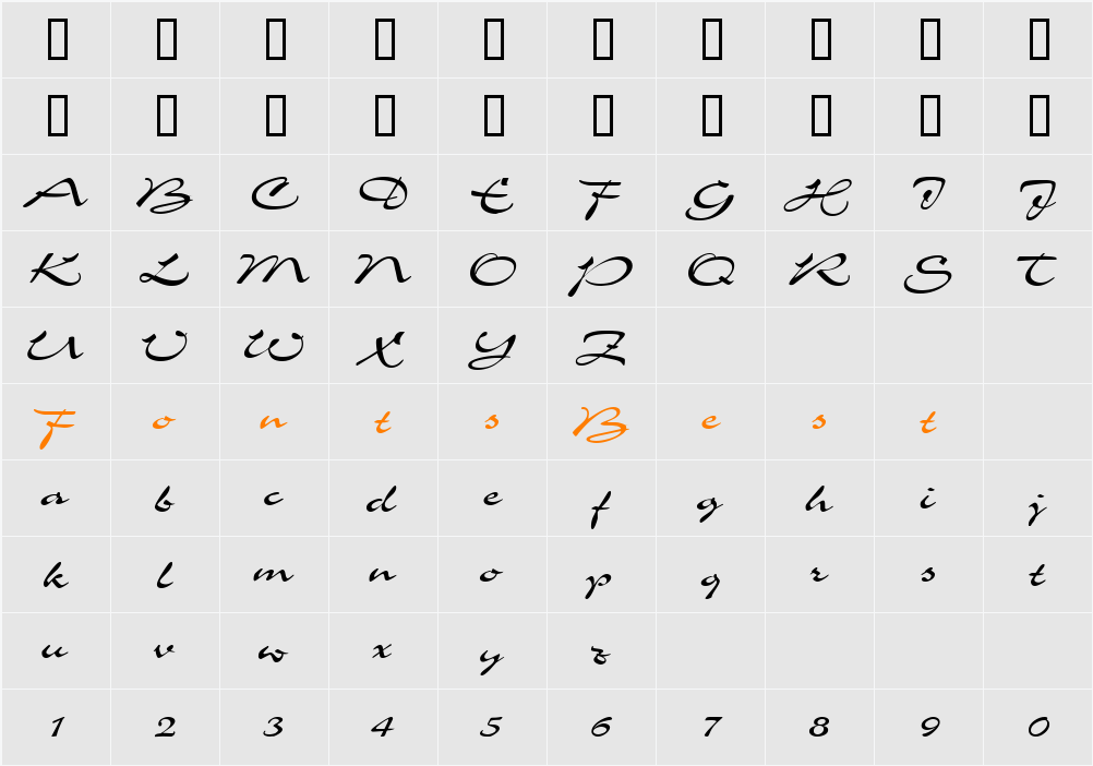 Scheherezade Character Map