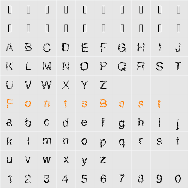 MBHatch Character Map