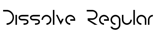 Dissolve Regular Font Image