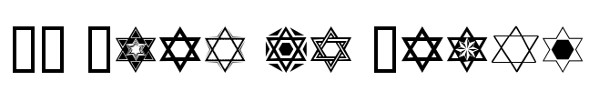 SL Star of David Font Image
