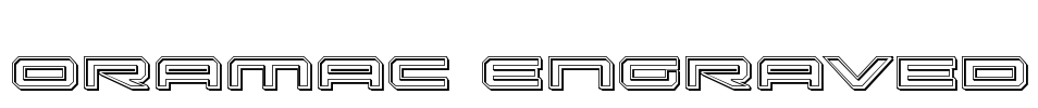 Oramac Engraved Font Image