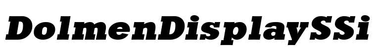 DolmenDisplaySSi Font Image