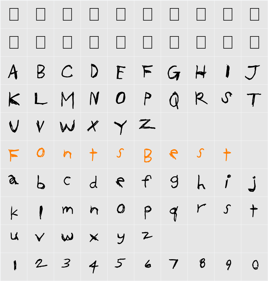 OKCOK Character Map