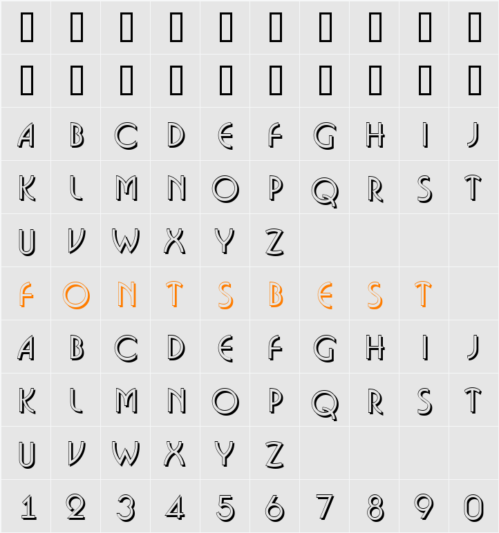 a_BosaNovaSh Character Map