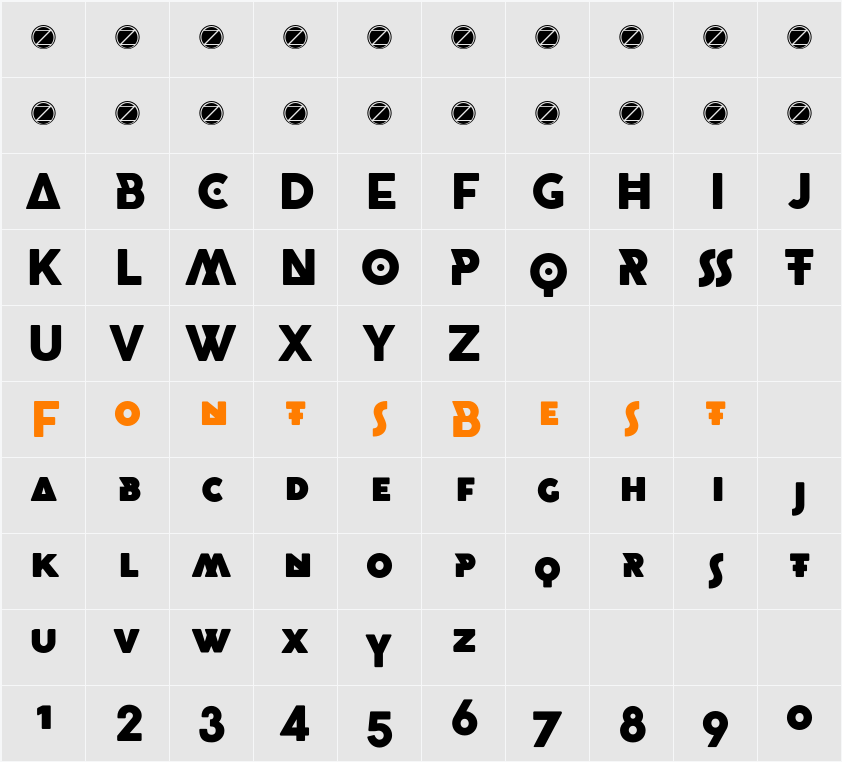 CocoBikeR Character Map