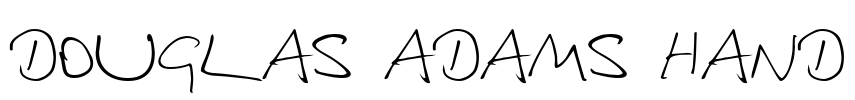 Douglas Adams Hand Font Image
