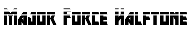 Major Force Halftone Font Image