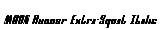 MOON Runner Extra-Squat Italic Font Image
