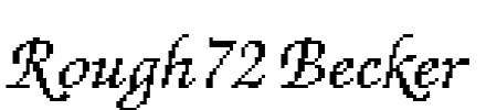 Rough72 Becker Font Image