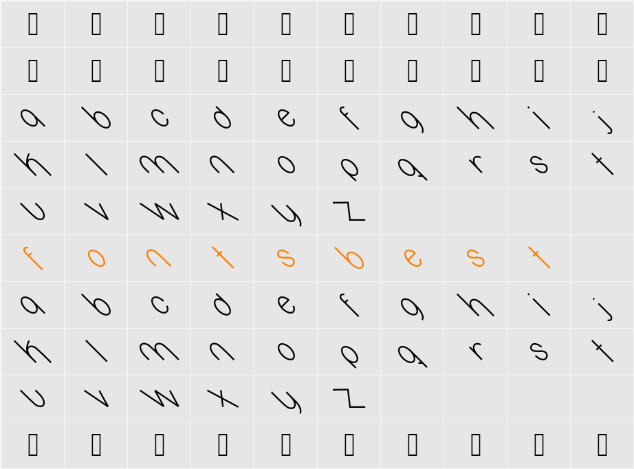 Oval Character Map