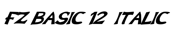 FZ BASIC 12  ITALIC Font Image
