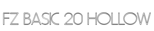 FZ BASIC 20 HOLLOW Font Image