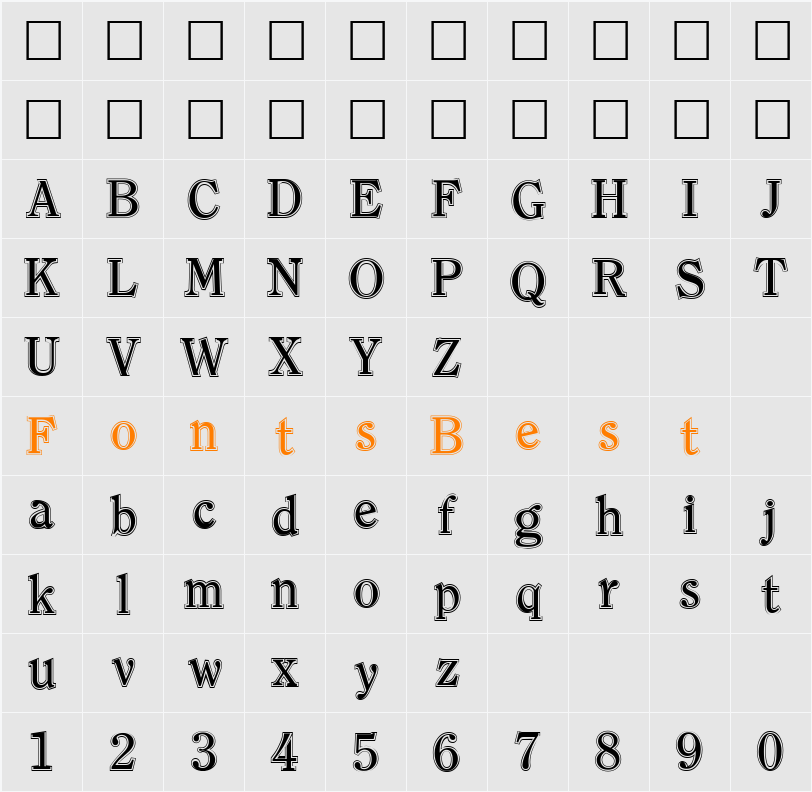 Clearface Character Map