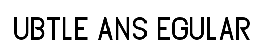 SubtleSansRegular Font Image