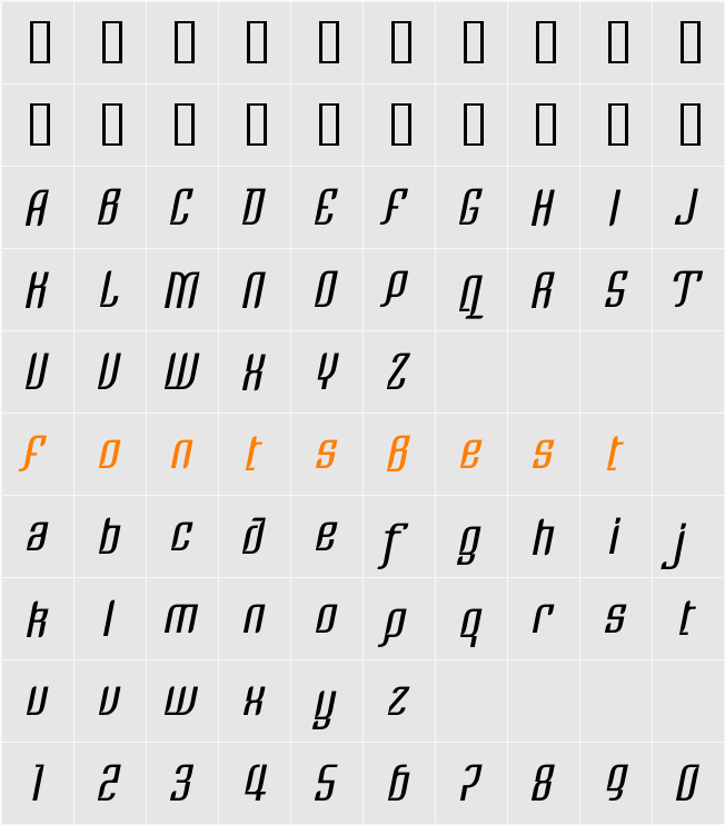 LTRezident Two Character Map