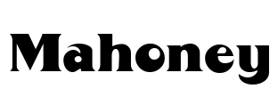 Mahoney Font Image
