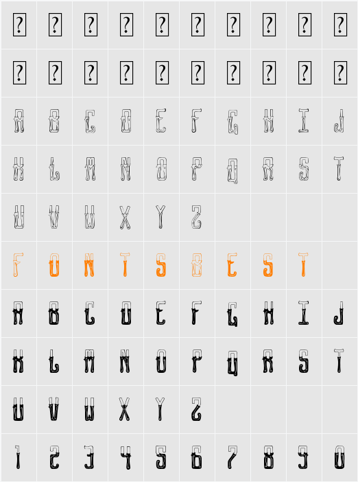 GENTLEMAN CLOWN Character Map