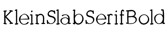 KleinSlabSerifBold