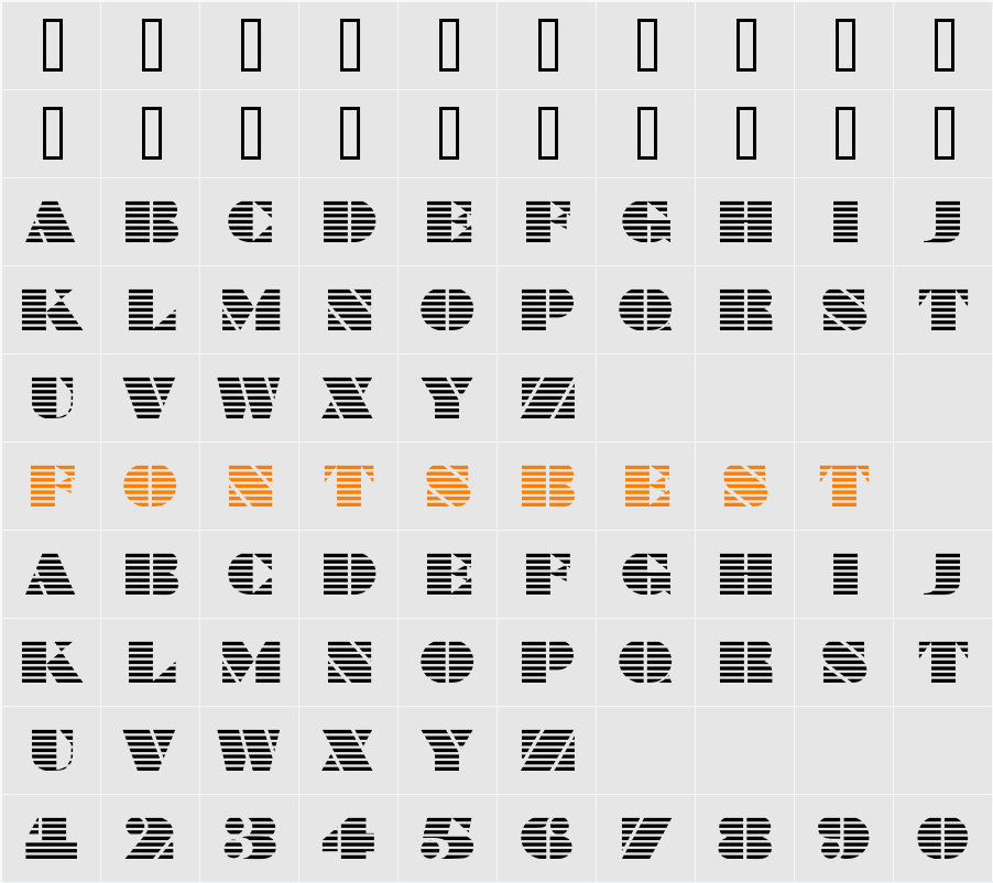 a_BraggaTitulMar Character Map