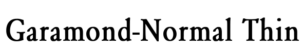 Garamond-Normal Thin