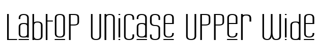 Labtop Unicase Upper Wide Font Image