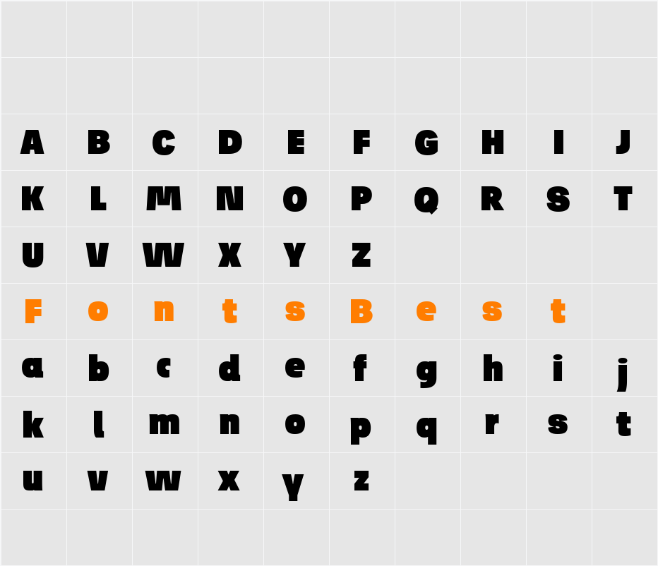Josef reduced Character Map