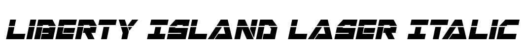 Liberty Island Laser Italic Font Image